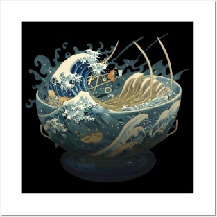 The Great Ramen Wave off Kanagawa Posters and Art